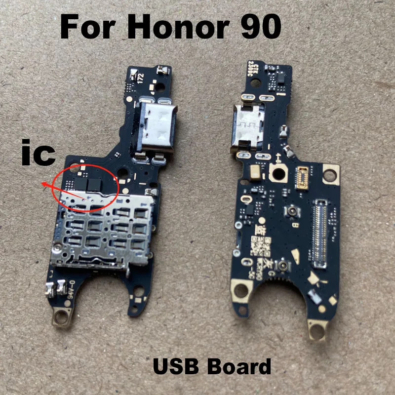 For Huawei Honor 90 Main Board Motherboard Mother Board + USB Charging Dock Fast Port Mic Microphone Connector Board Flex Cable