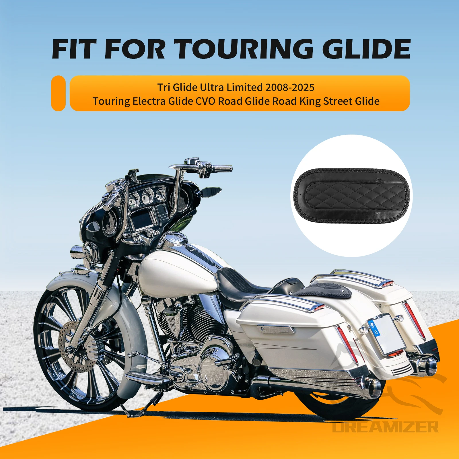 Rear Fender Bib Fit for Solo Seat Compatible With Harley Street Glide Electra Glide Road King Road Glide 2008-2025
