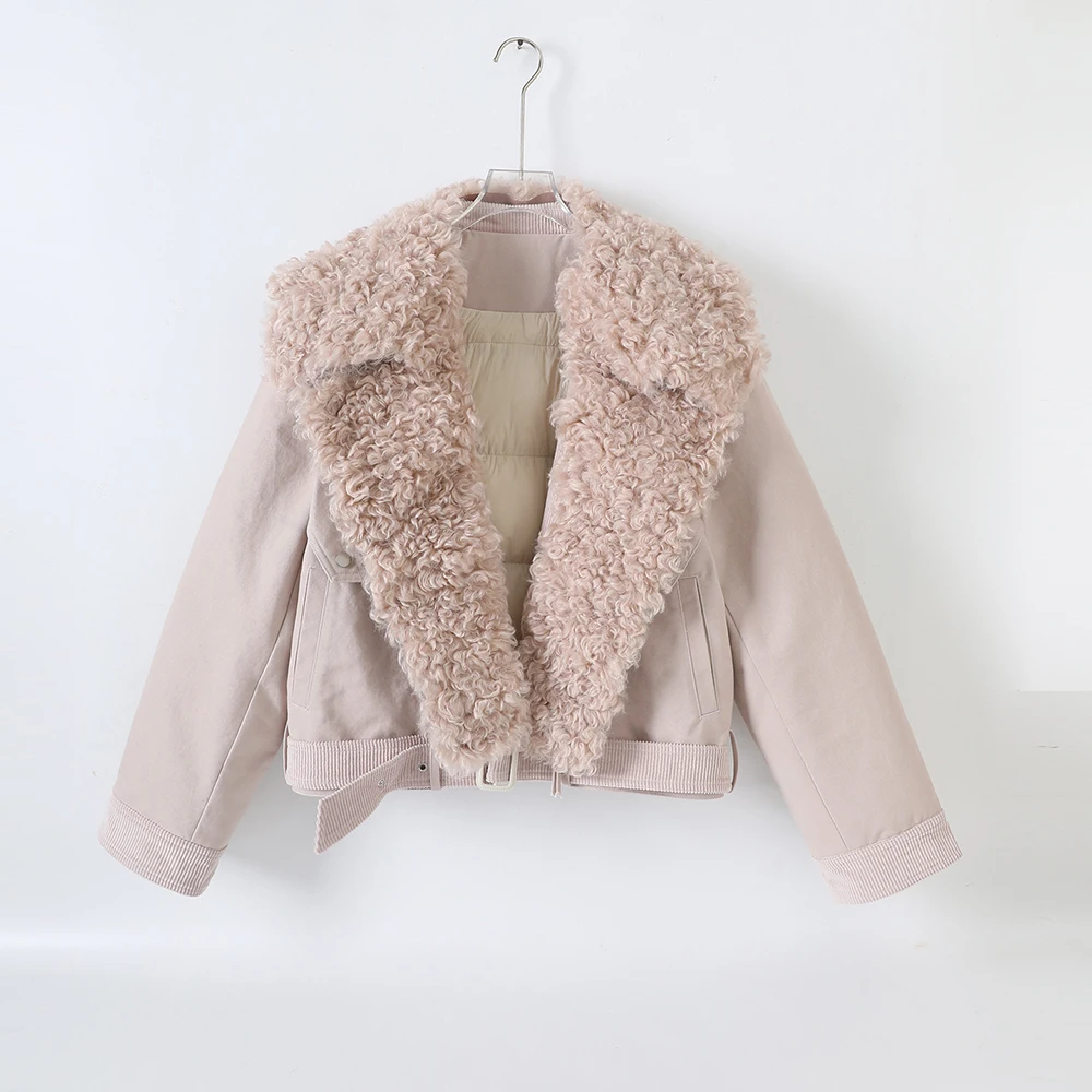 Removable Hair Collar Women's Down Jacket, White Duck Down Filled Commuter Hundred Thickened Warm Down Jacket 2025 Winter New