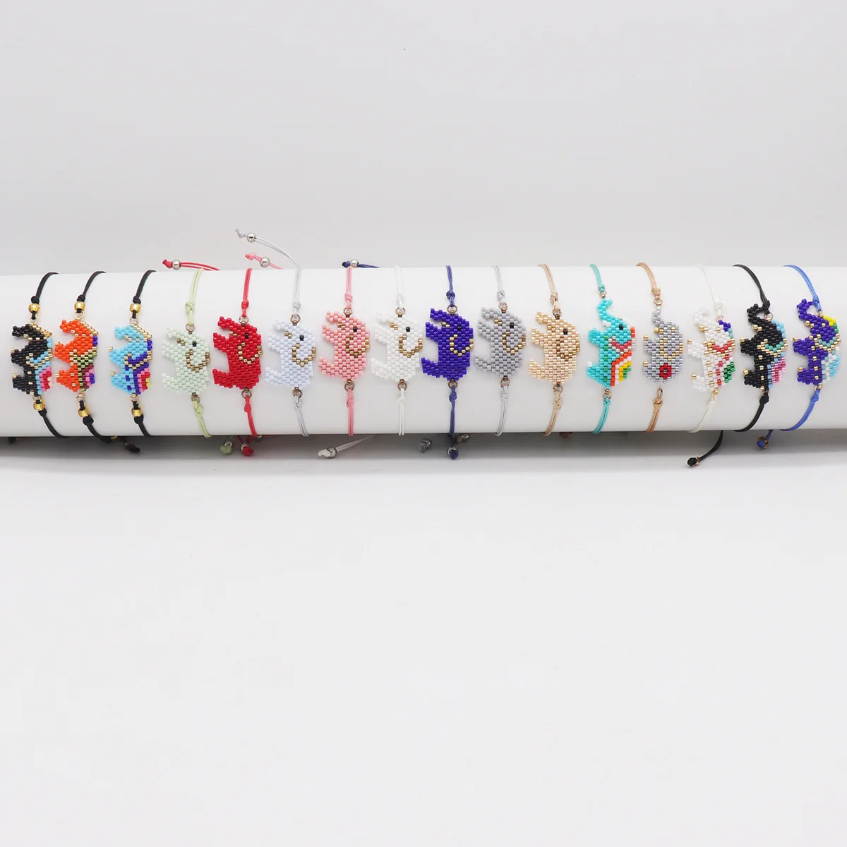Rice bead bracelet Creativity Elephant Bohemia Pattern Hand weaving Adjustable Female Fashion Simplicity Beaded bracelet