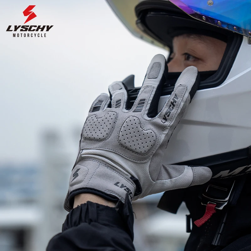 LYSCHY Summer Motorcycle Riding Gloves for Men and Women Couples Thin Breathable and Anti drop Motorcycle Retro Gloves XS-2XL