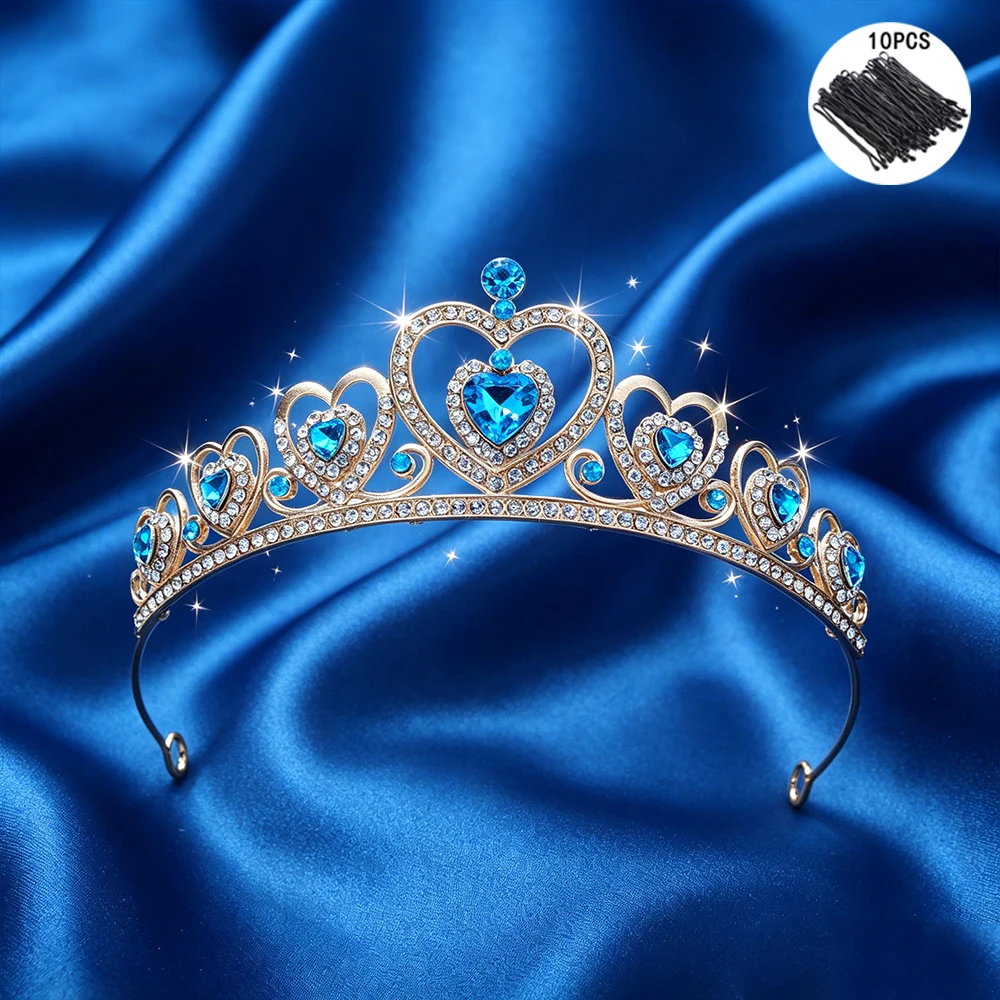 Sweetheart Girl Love Diamond Lady Crown Birthday Ball Graduation Party Bridal Wedding Exquisite Hair Accessory Gift Preferred view 2