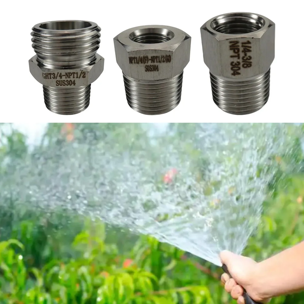 2PCS Reducer Hex Bushing Forging Pipe Adapter Fitting Garden Hose Adapter High Pressure For Pressure Gauge