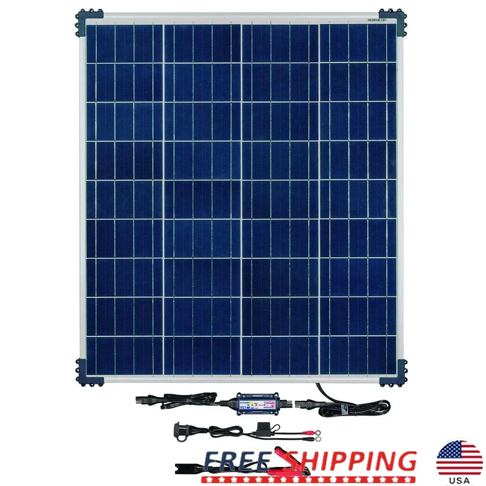 

Efficient 80W Solar Panel Charger & Maintainer 12V Batteries Ideal STD AGM & GEL Batteries Low Volt Start 6.67A Charging Amps