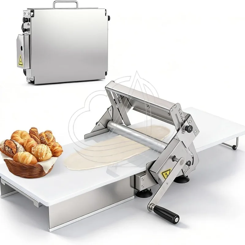 Manual Dough Sheeter Small Tabletop Pastry Roller for Croissant  Tart Bakery Layer Dough Making
