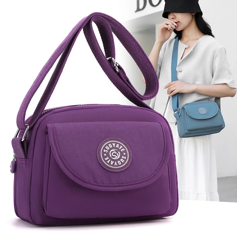 2024 New Summer Women Messenger Bags Light Weight Crossbody Shoulder Bag Waterproof Nylon Travel Bag Mommy Mini Handbags