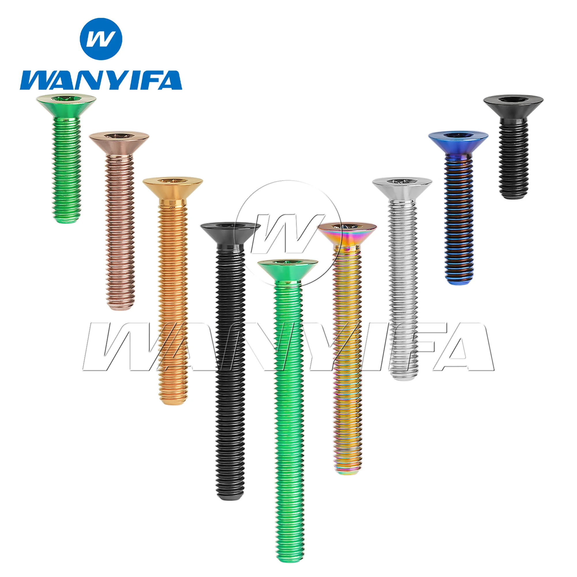 

Wanyifa Titanium Bolt M6M8X10/12/15/20/25/30/35/40/45 50/60/65/70mm Countersunk Head Torx for Motorcycle Parts