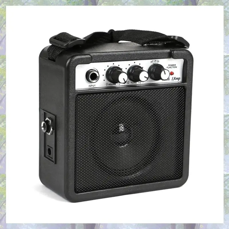 1 шт., 5 Вт, мини-гитарный усилитель, динамик, черный АБС-пластик с регулировкой громкости и тона, Overdrive
