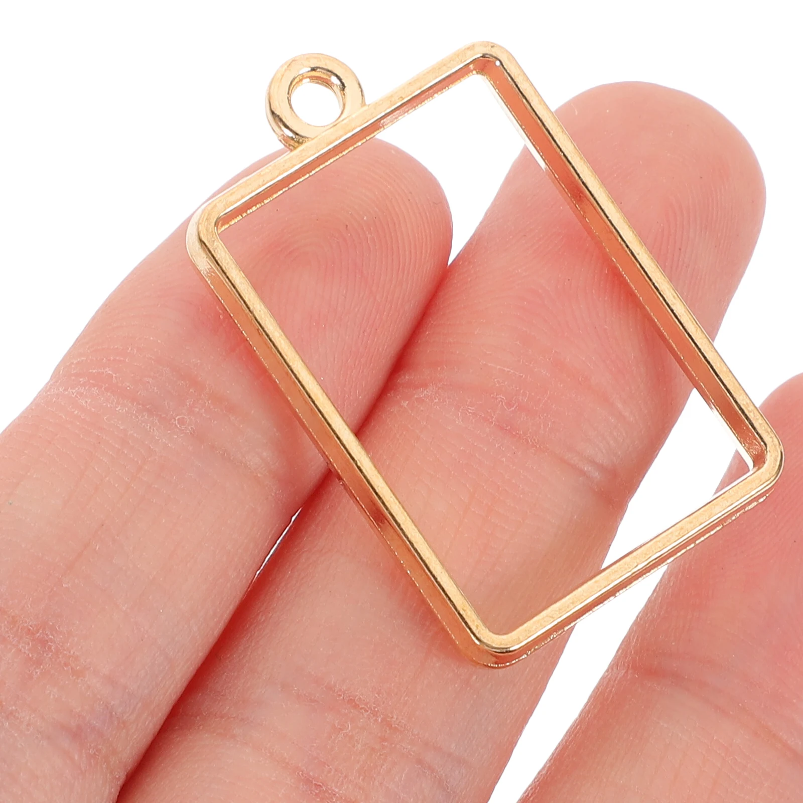 

50 Pcs Resin Border Drop Open Bezels for Pendant Blank Trays Jewelry Round Alloy Earring Pendants