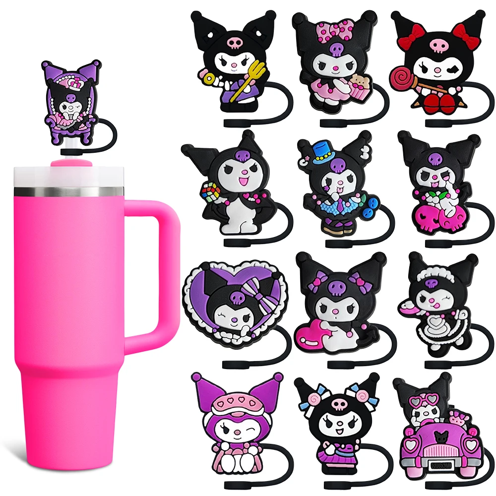 

MINISO Cute Cartoon Series Straw Cover Cap 10MM Eco-friendly Straw Plug Splash Proof Drinking Cup Accessories Home Party Gift