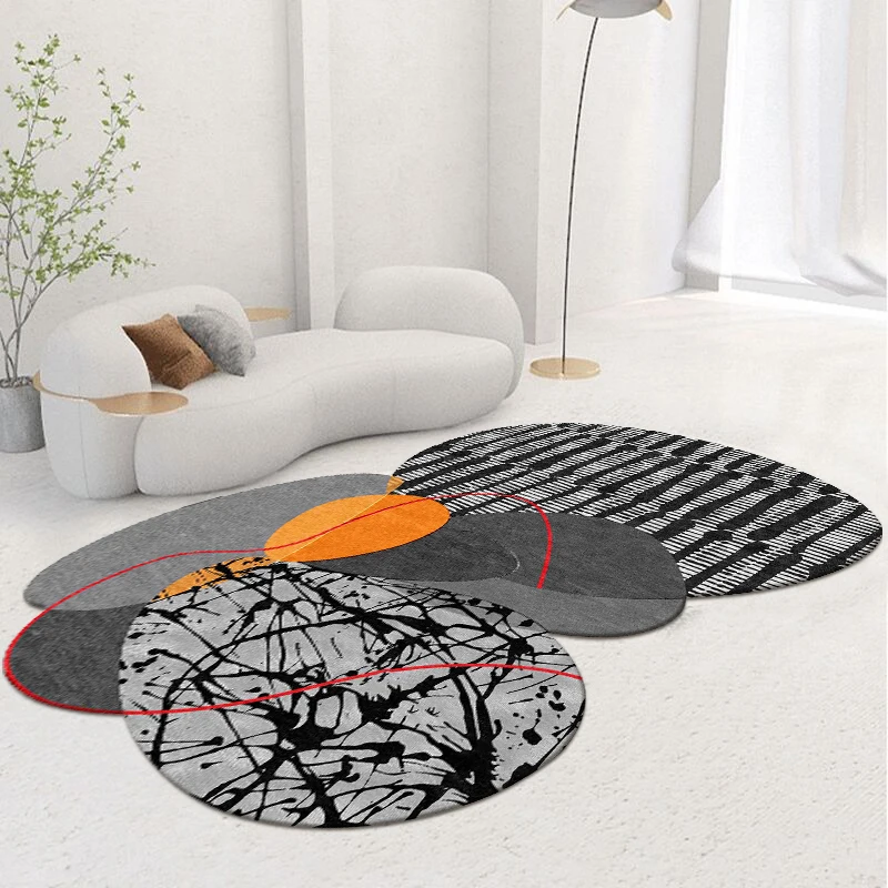 Light Luxury Irregular Shape Rug Nordic Living Room Rugs Simple Bedroom Decor Bedside Carpet Large Area Cloakroom Study Carpets