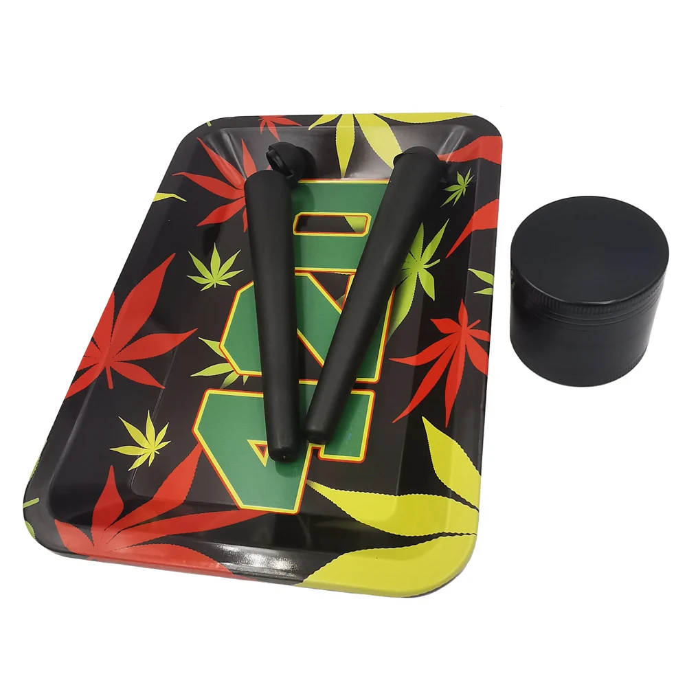 18x12.5 سنتيمتر صينية لف معدنية 40 مللي متر طاحونة صغيرة مع مجموعة أنابيب التخزين 7x5 "سبائك الزنك 4 طبقة وعاء الفلفل مطحنة التوابل #5