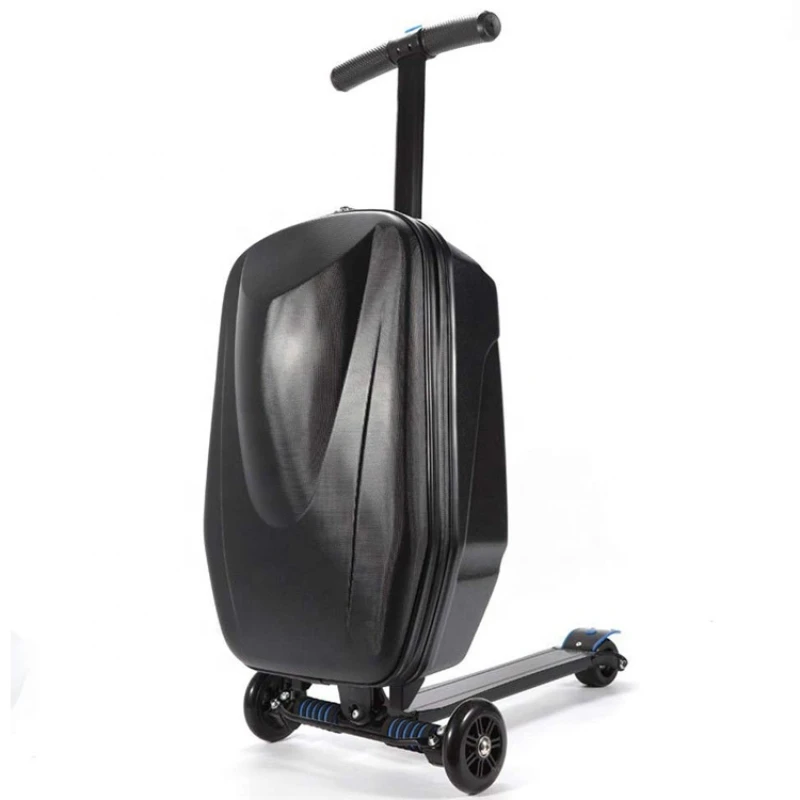 Luggage Scooter Foldable PC Suitcase Scooter Trolley Travel Scooter Luggage School Airport Travel Business Carry on Luggage