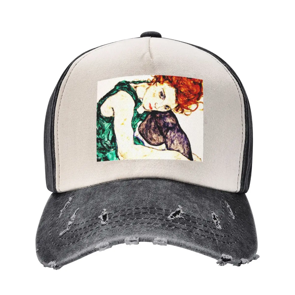 Egon Schiele Seated Woman with Legs Drawn up Baseball Cap Christmas Hat derby hat Gentleman Hat Anime For Women 2025 Men's