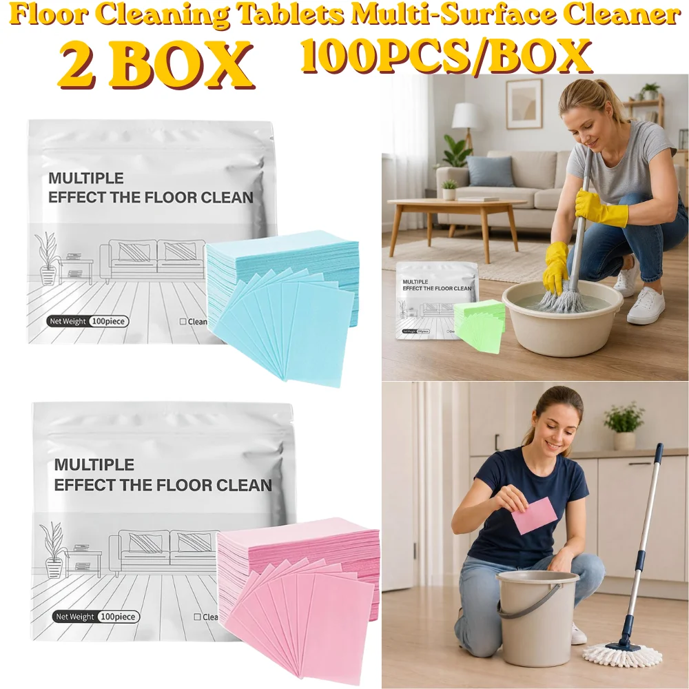 Floor Cleaning Strips 100pcs/Bag 2026 Upgraded Multi-Effect Dissolvable Pre-Measured Deep Cleaning Tablets for Tile