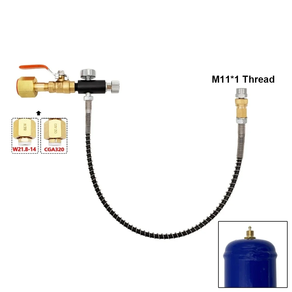 Convertitore Adattatore Di Riempimento Ricarica CO2 Collegare Al Cilindro Di Panna Montata N2O 0,95 L 580 G, 0,99 L 615 G-image