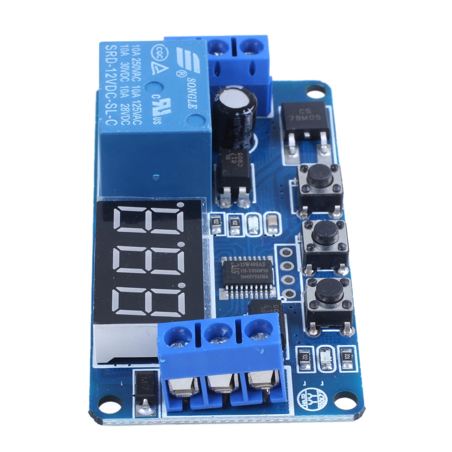 ETRT Automation DC 12V LED Display Digital Delay Timer Control Switch Relay Module
