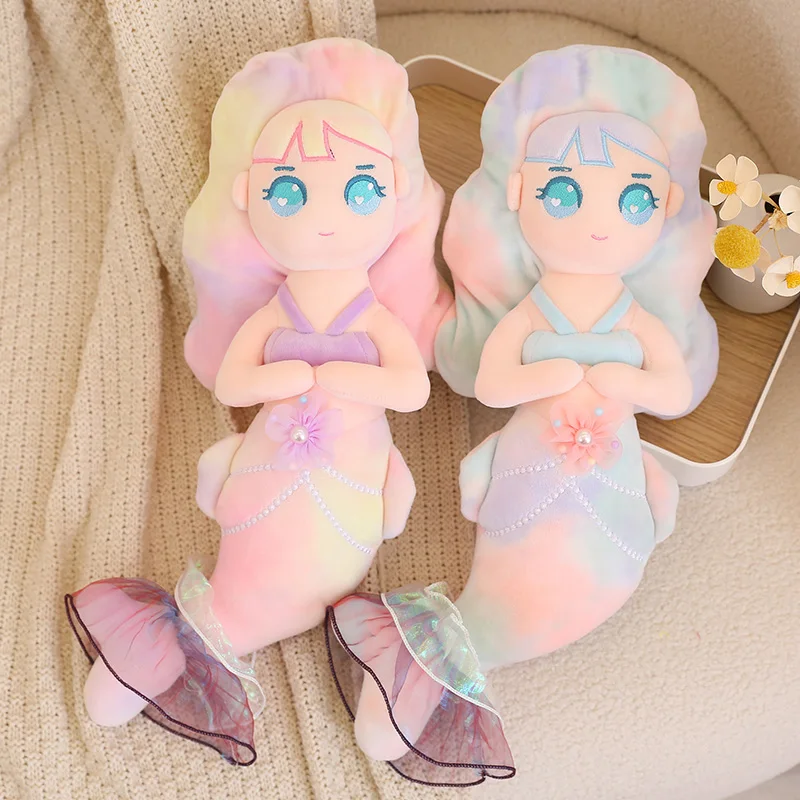 美しいぬいぐるみプリンセスマーメイドぬいぐるみ漫画ぬいぐるみマーメイド人形家の装飾子供ガールフレンドの誕生日プレゼント