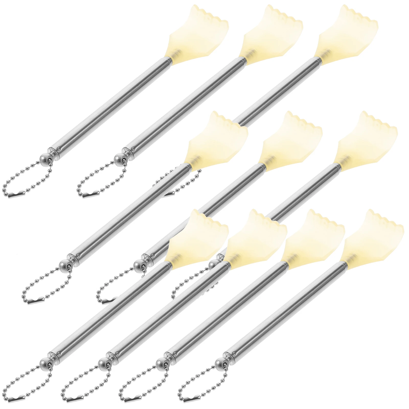 

10pcs Back Scratcher Stainless Steel Resin Retractable Heavy Duty Portable for Pregnant Women Men Adults Itch Relief Long