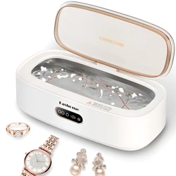 Multi-Function Ultrasonic Cleaner Touch Operation 360° Deep Cleaning 43000Hz Portable Glasses Watch Cleaning Box for Glasses