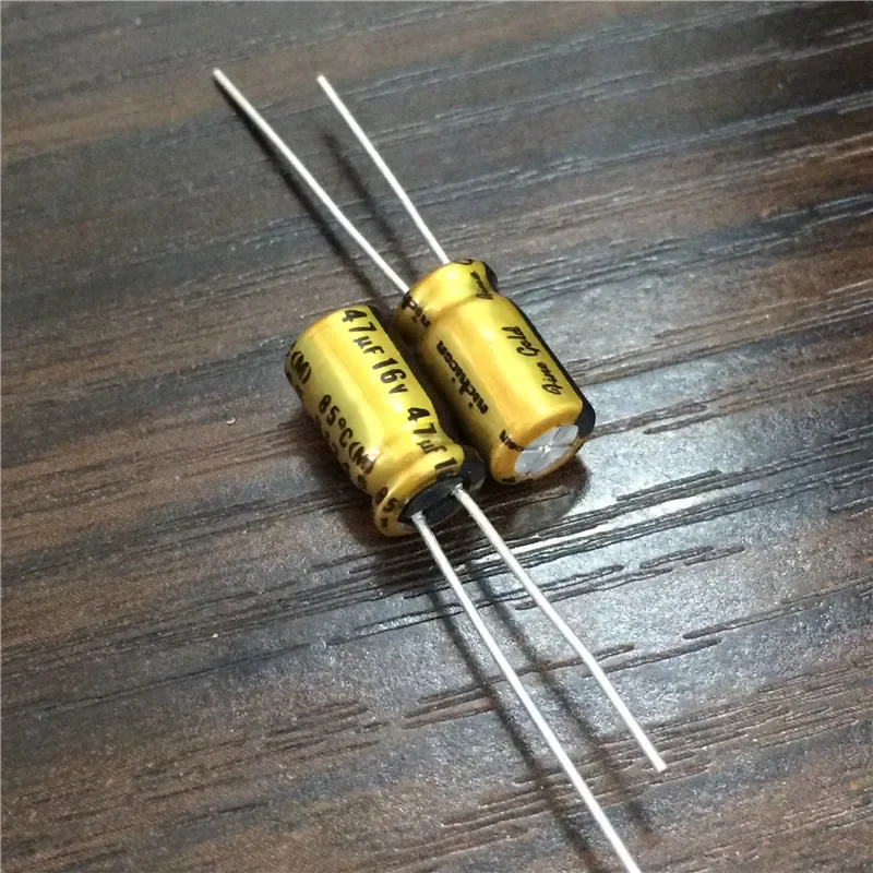 10 قطعة/100 قطعة 47 فائق التوهج 16V NICHICON FG (ذهبي ناعم) 6.3x11 مللي متر 16V47uF مكثف صوت عالي الجودة #1