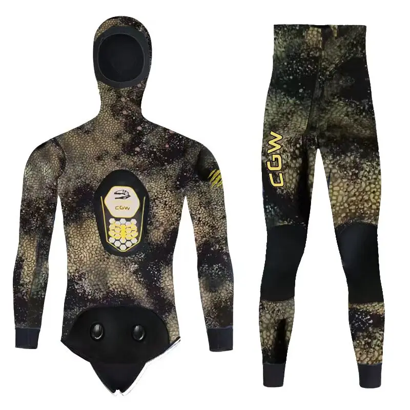 

7MM Split Wetsuit Гидрокостюм 7 Мм Мужской Thickened Cold-proof And Warm Free Diving Traje De Buceo Para Hombre Diving Suit