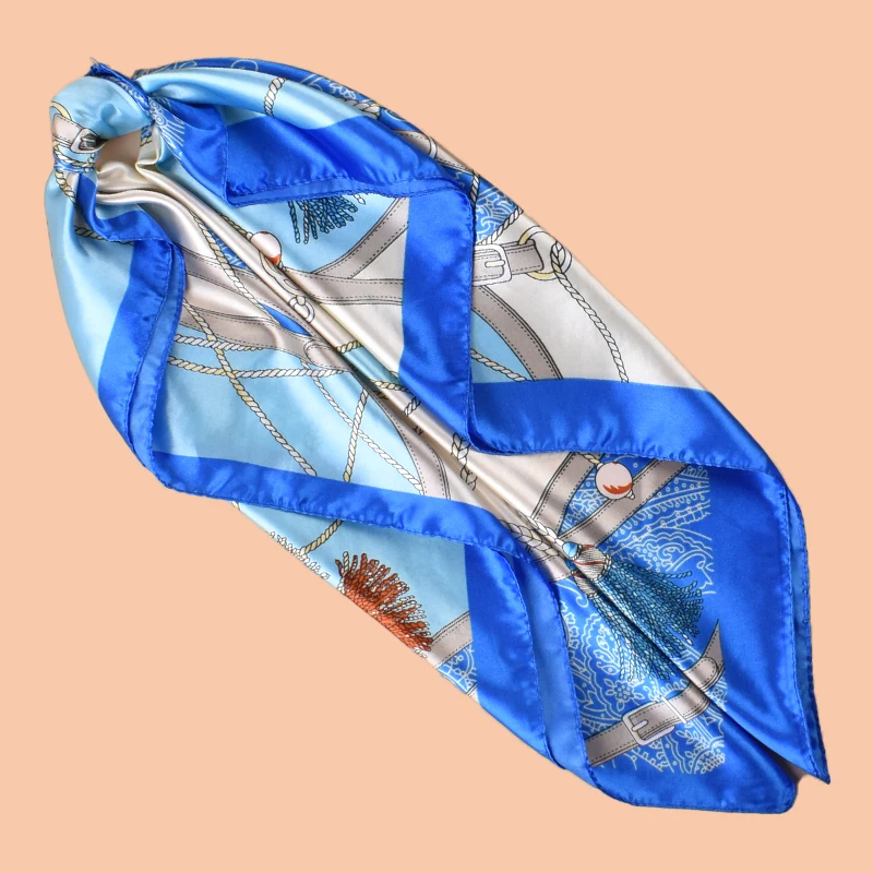 1 قطعة وشاح مطبوع عتيق باللون البيج للنساء، ناعم وأنيق، مناسب لجميع المواسم، وشاح مربع متعدد الاستخدامات يمكن استخدامه كرأس