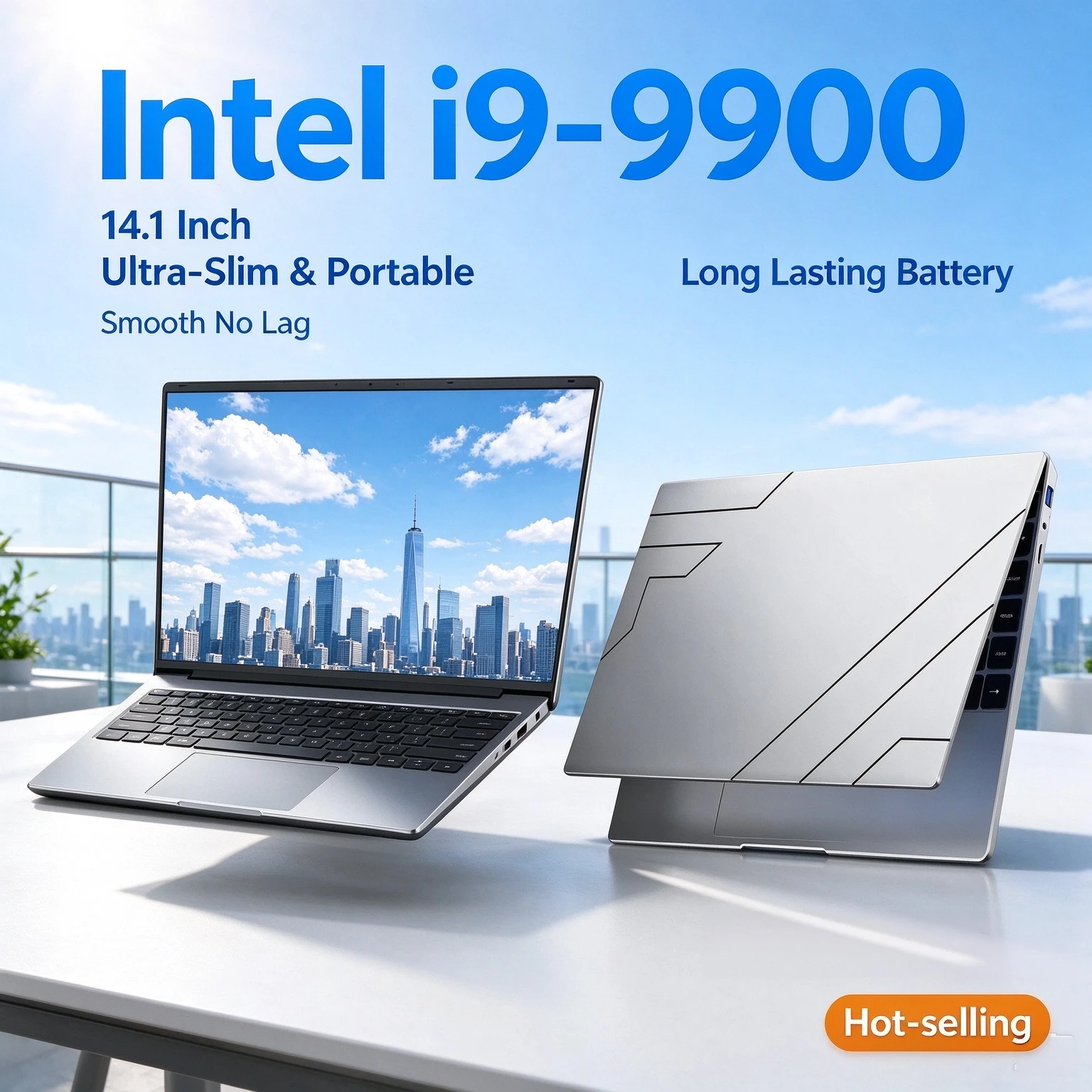 Gaming Notebook Intel Core i9 9900 14.1 Inch 32GB RAM 2TB SSD 8C 16T 5GHz 1920x1080 Office Home Pro Max