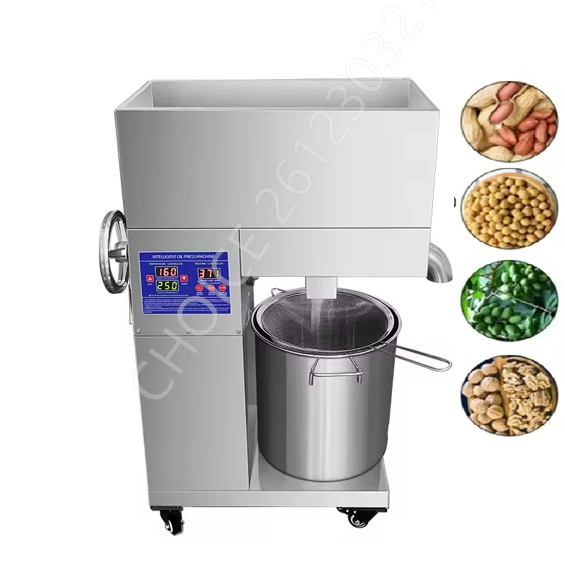 220v/110v Stainless Steel Oil Press Sunflower Seeds Oil Extracting Machine Automatic Flax Seed Sesame Squeeze Oil