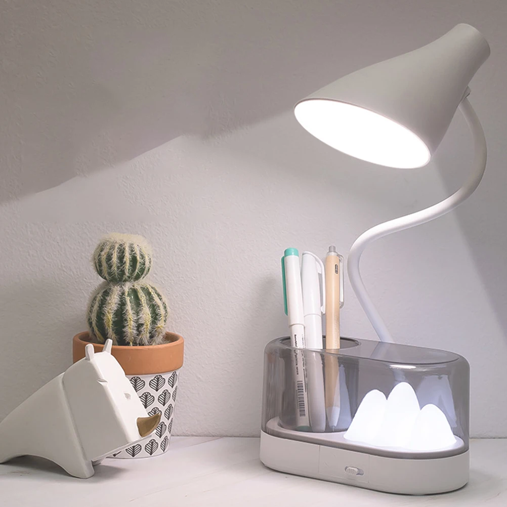 

Eye Caring Desk Lamp LED Light for Study Bedroom Kids Room Night Light Safe Plastic Table Lamp Pen Holder Foldable Design
