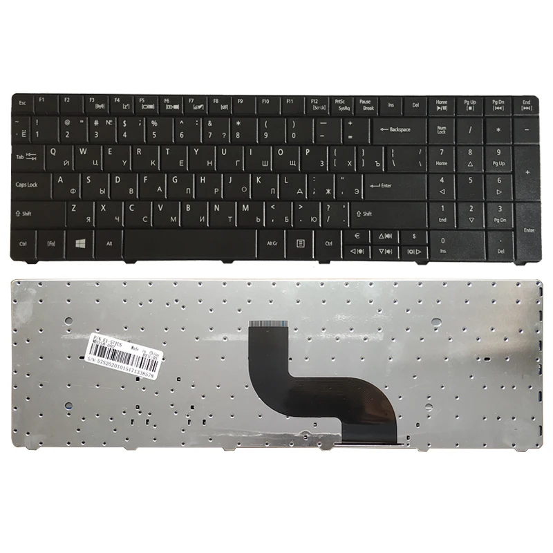 รัสเซียแป้นพิมพ์สําหรับแล็ปท็อปใหม่สําหรับ Acer aspire E1-571 E1-571G E1 E1-521 E1-531 E1-531G TM8571 MP-09G33SU-698 PK130DQ2A04 RU