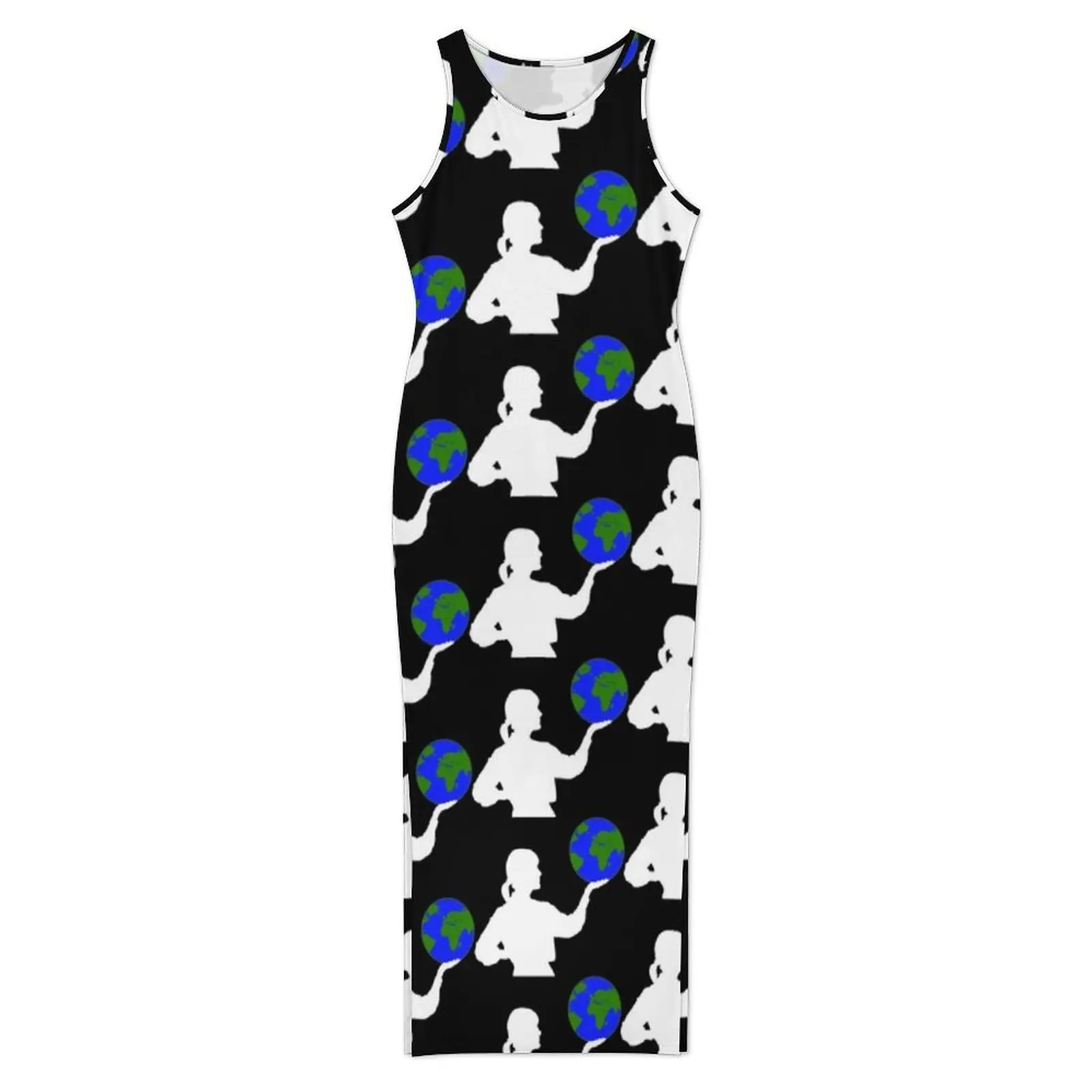 Vestido ajustado para derechos de mujer, vestidos largos de verano para el día internacional de la mujer, vestido de calle DIY personalizado sin mangas para mujer, talla grande