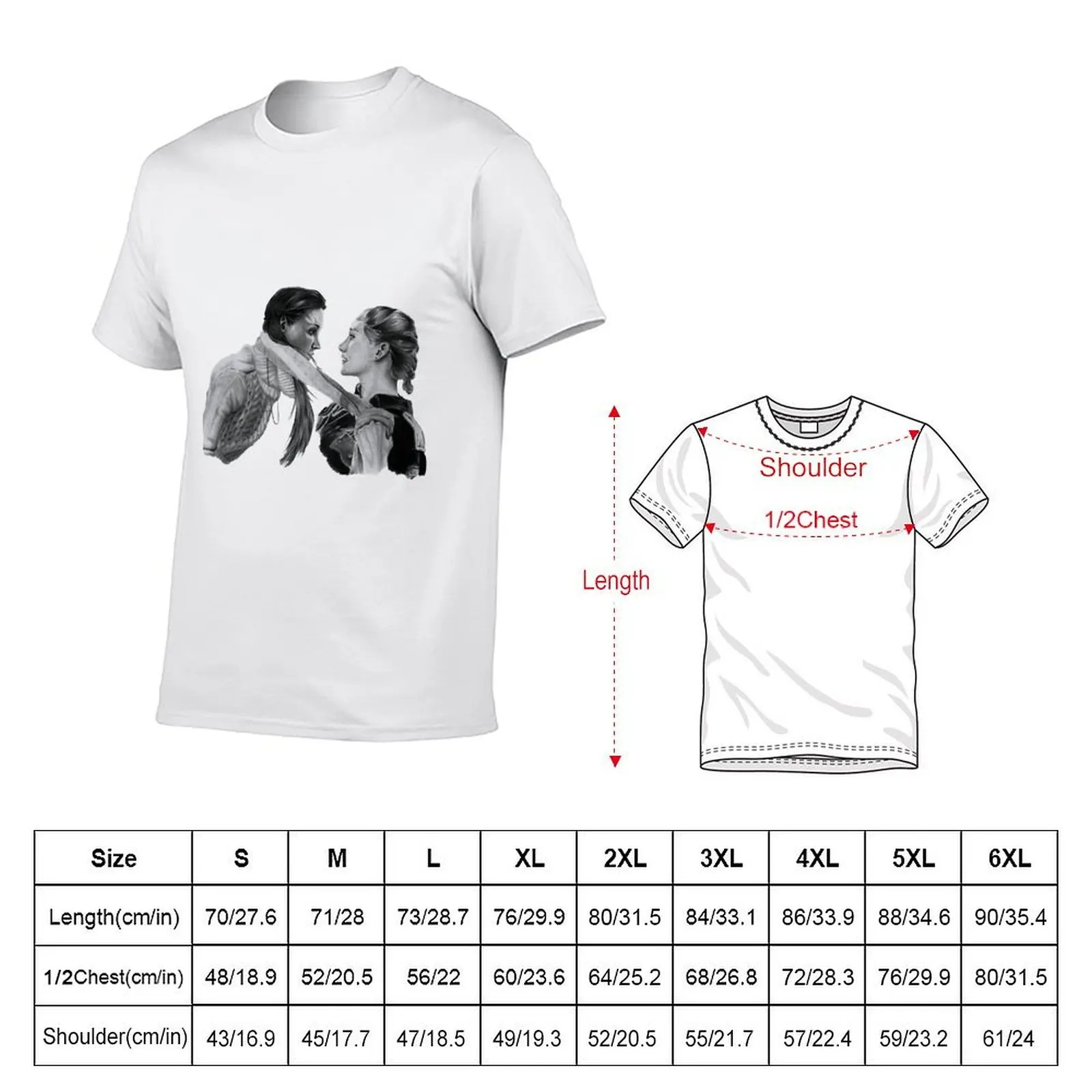 Wynonna Earp - Wayhaught Pencil Portrait 1 T-Shirt t shirt man casual man t shirt summer t shirt man plain T-shirt