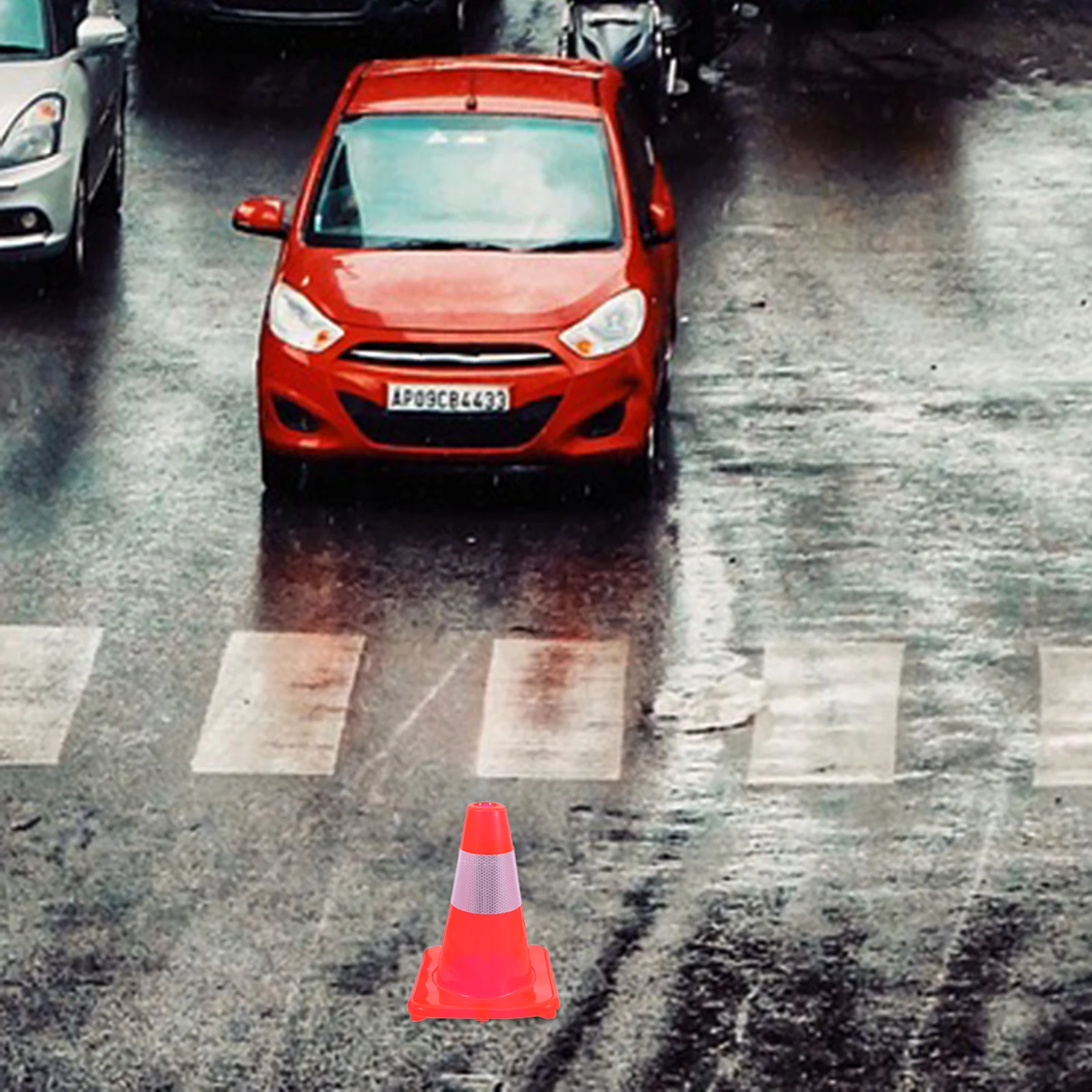 

Reflective Safety Cones Traffic Road Cone for Driving Practice Parking Aid Highway Plastic cones sports training
