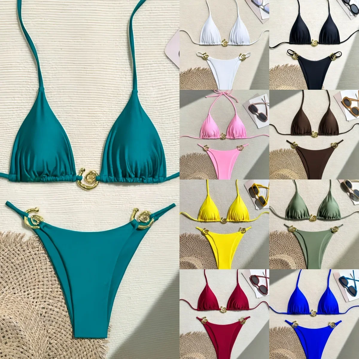 

Micro Bikini Push Up Women Swimsuits 2025 Sexy Swimwear Brazilian Bikini Set Thong Biquini Swimming Suits Summer Beachwear
