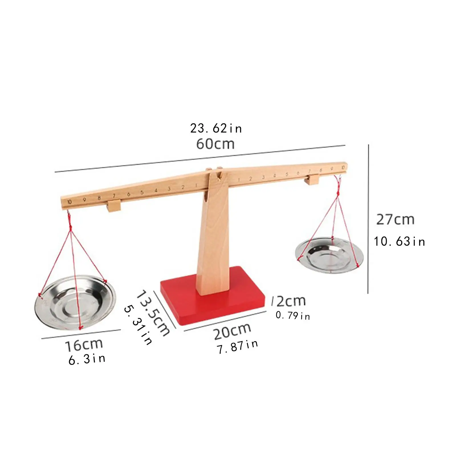 Support de calcul portable pour dos en bois, jeu d'équilibre mathématique, addition, soustraction, comptage, jouet Montessori