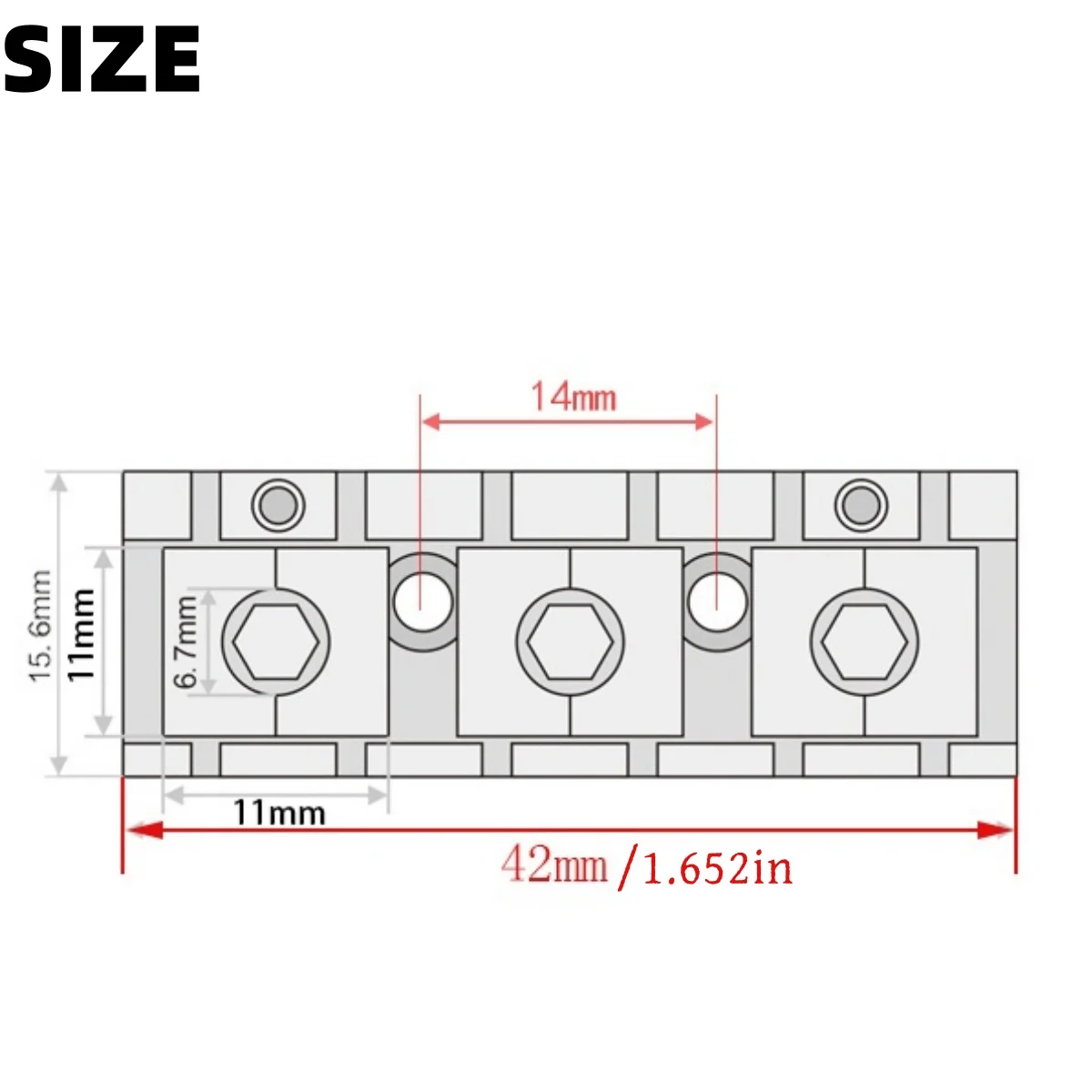 42mm Metal Locking Nut For Floyd Rose Tremolo System, Electric Guitar String Lock Replacement Parts With Wrench Screws