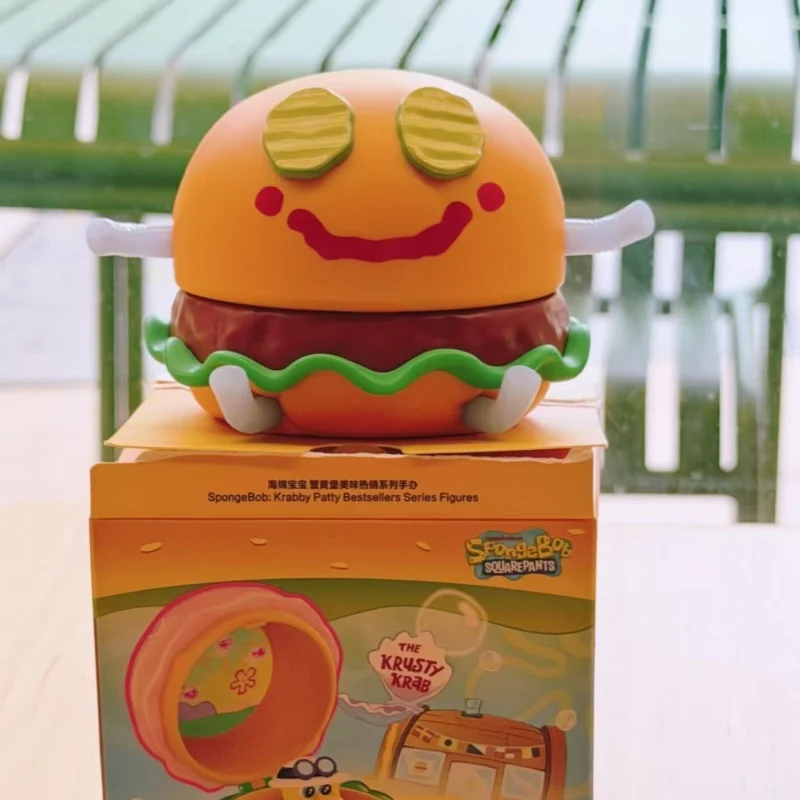 POP MART SpongeBob Krabby Patty Bestsellers Series Blind Box Original Toys Guess Bag Mystery Box Doll Anime Figure Ornament