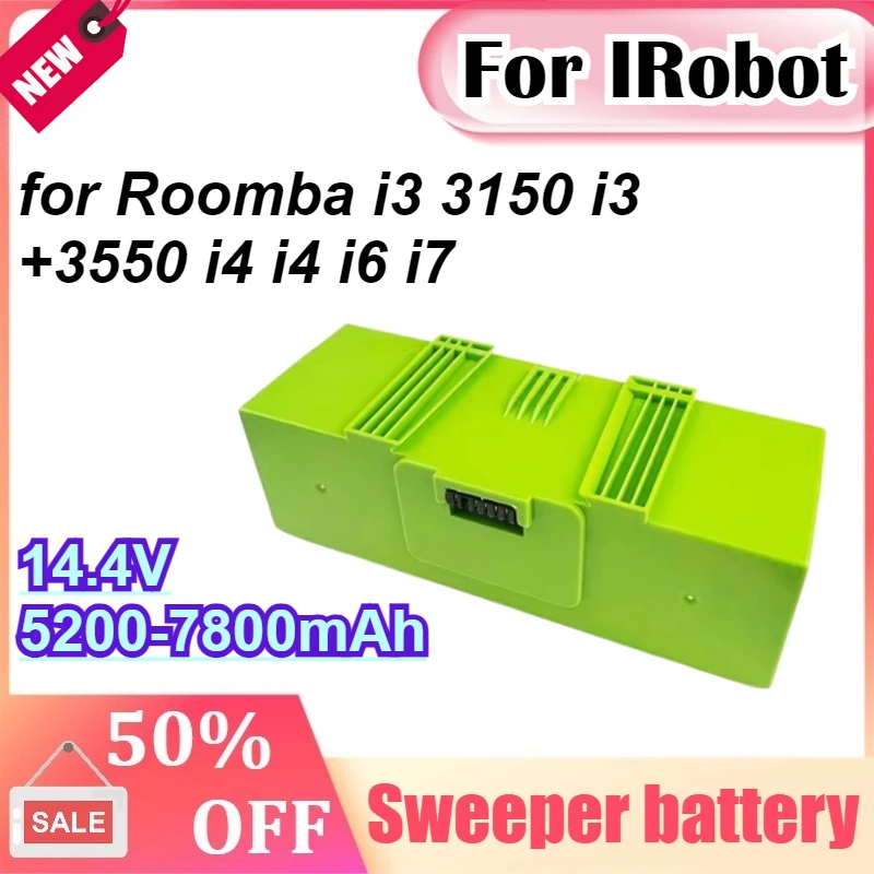 

For IRobot Roomba I3 I3+ I4 I4+ 4150 4550 4552 I8 I8+ I8550 E5 5150 E5150 E5154 E5158 E6 6198 J7 J7+ 7550 Sweeping Robot Battery