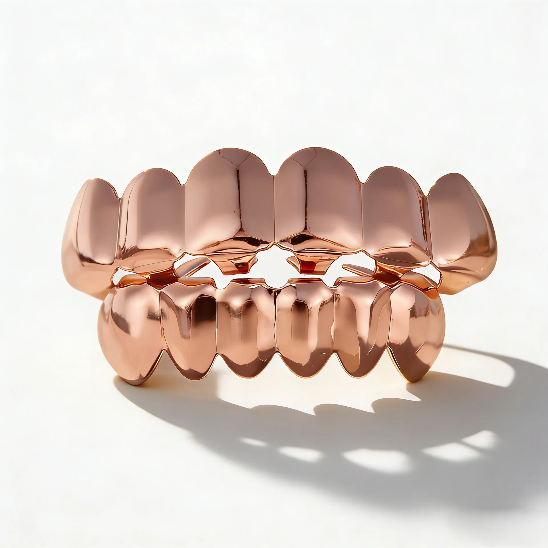 Klassische 6/6 Glänzende Zahn-Grillz Hip-Hop 14K Vergoldete Zahnkappen Körperschmuck für Frauen und Männer Cosplay-Accessoire – Detail 7