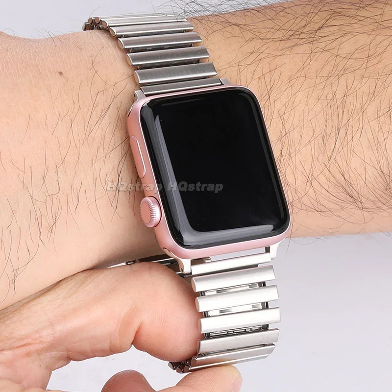 Elastic Stretch Strap 14mm 16mm 18mm 20mm 22mm Stainless Steel Watch Band Metal Bracelet Expansion Wristband Replacement Belt