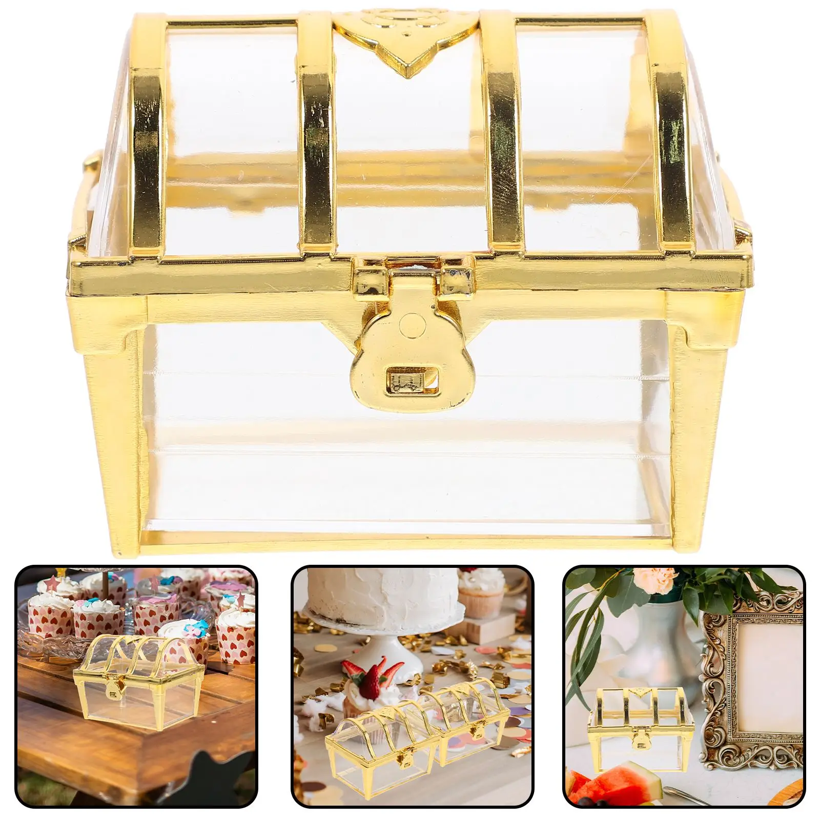 

12pcs/lot French Sugar Box Light Luxury Golden Candy Champagne Color Wedding Candy Box Wedding Accompanying Paper Gift Box