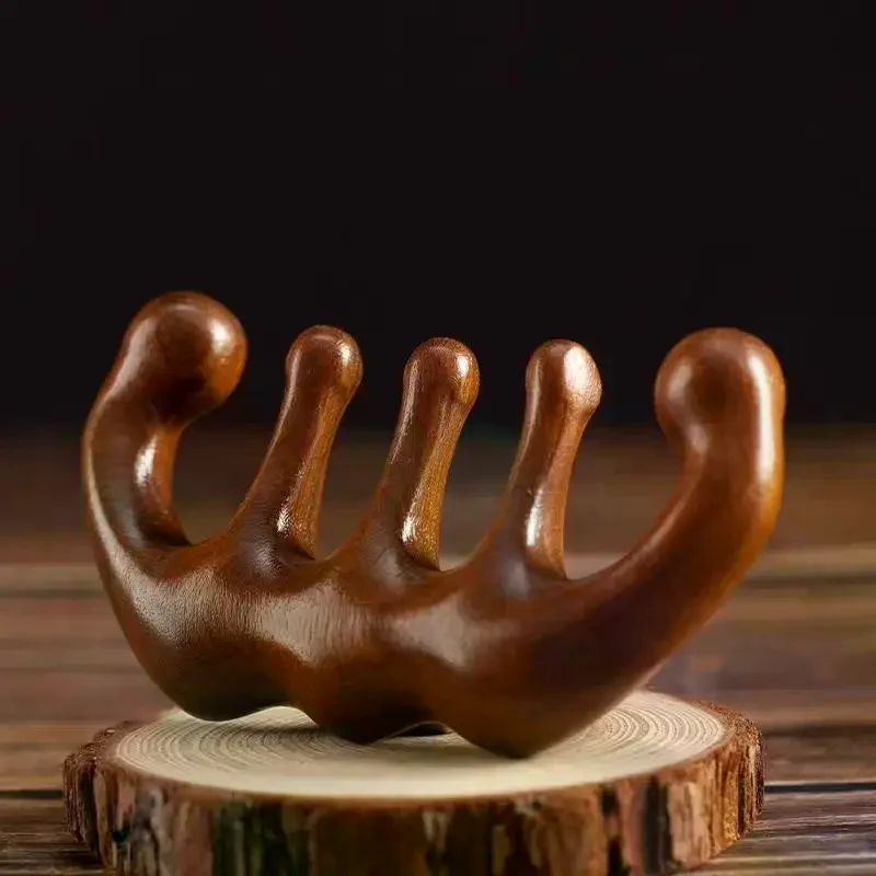 

Wood Therapy Massage Comb Head Face Scalp Gua Sha Massager Natural Facial Sandalwood Wide Tooth Guasha Scraping Body Massage