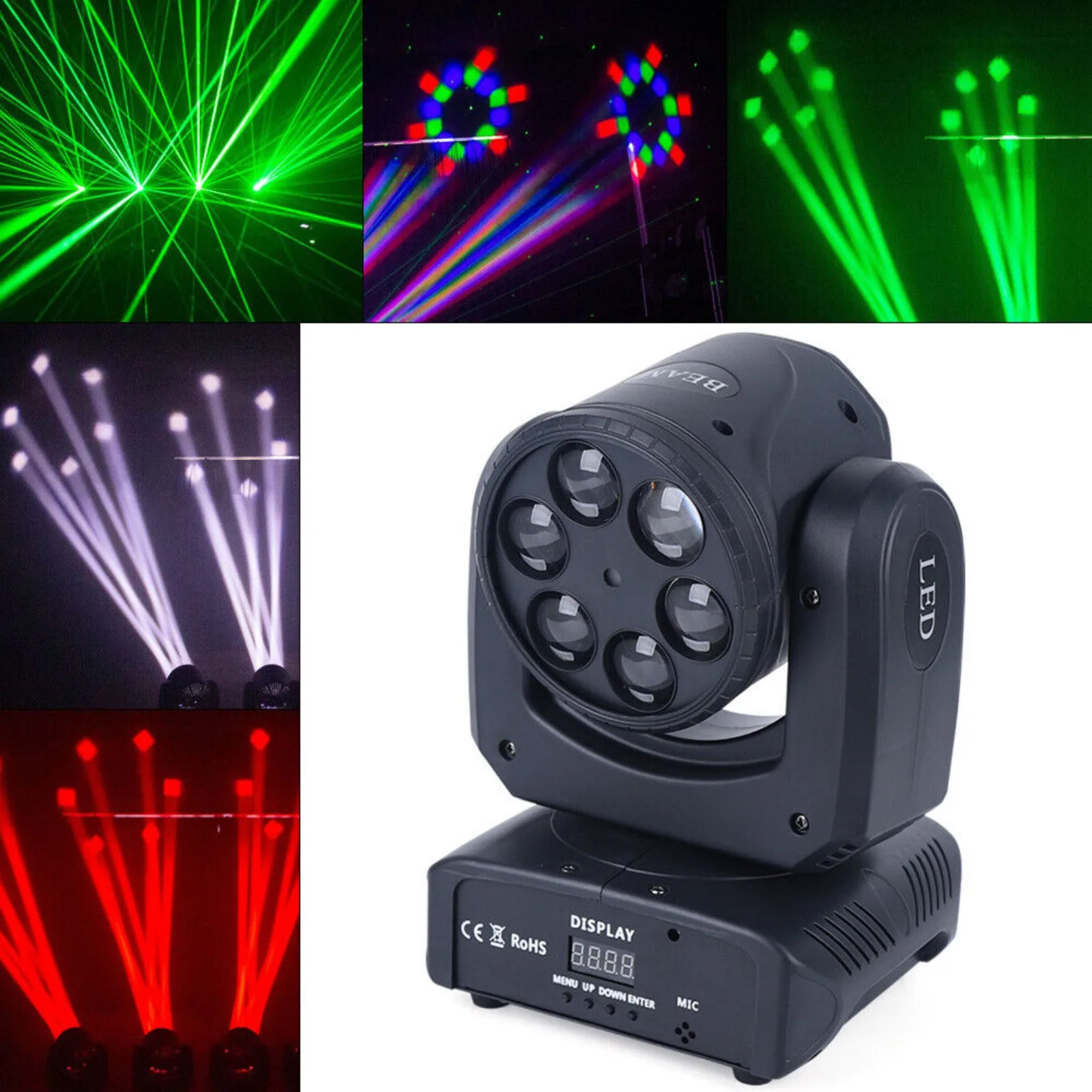 

6x10w RGBW LED Wash Moving Head Disco Light Dmx512 Led Beam Stage Lighting USA