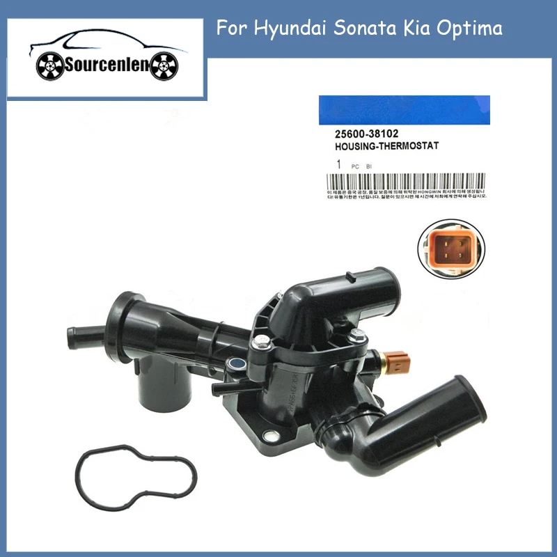 

For Hyundai Sonata Kia Optima Engine Coolant Temperature Control Assembly Thermostat Housing 25600-38102 2560038102