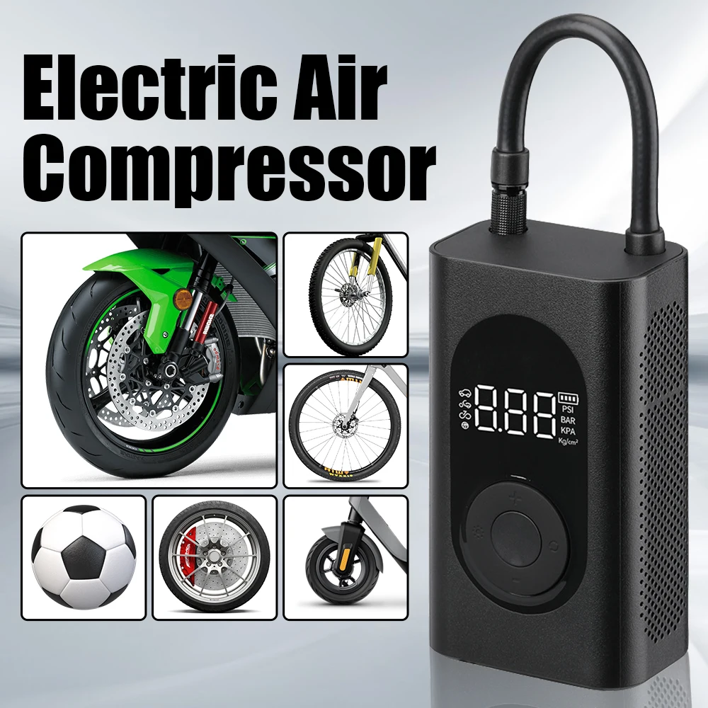 

Motorcycle bicycle 10.3Bar150PSI portable car air compression electric tire air pump 15L/min