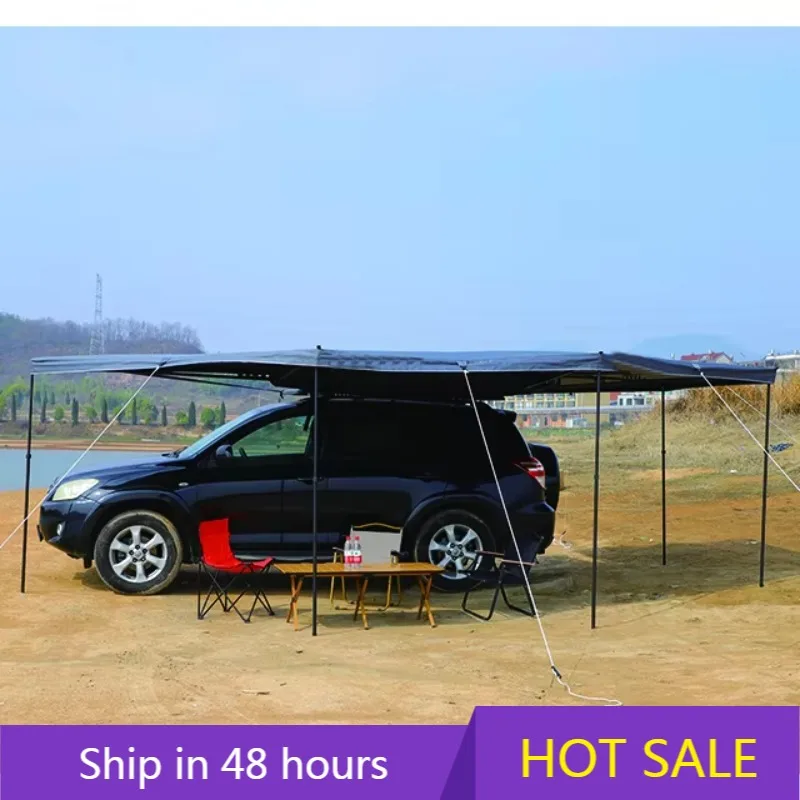 

YTYIN 270 Degree Sunshade 2023 New Version 4WD Foxwing 270 Degree Free Standing Fan Car Rooftop Side Awning for Camping
