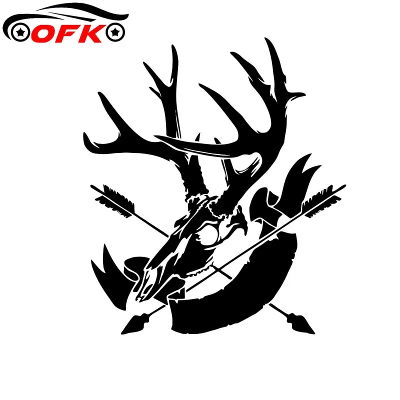 

Hunting Head Hunter Deer Bow Arrow Car Sticker Vinyl Decal Black/Silver 17.8CM*15.7CM