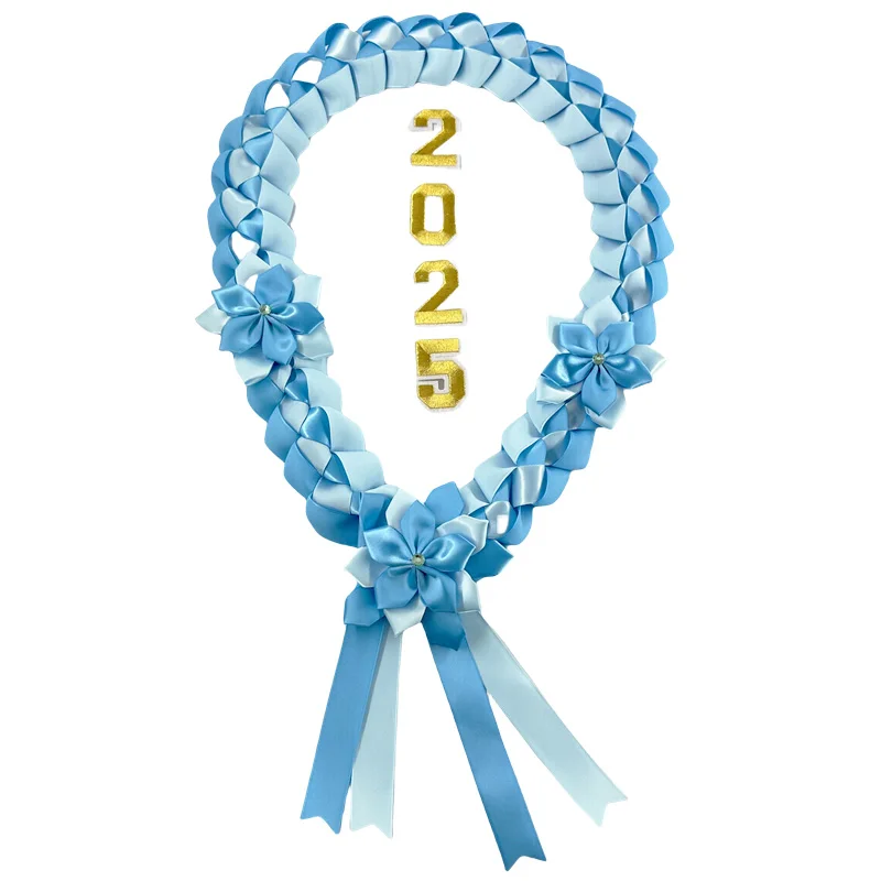 2025 graduation lei with floral decorations and customizable logo colors is perfect for graduation ceremonies and holiday party