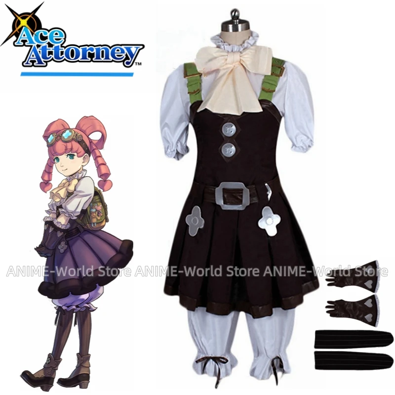 

Cosplay Costume Ace Attorney Dai Gyakuten Saiban Iris Watson Uniform Halloween Christmas Party Any Size